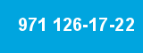 971 126-17-22 971 126-17-22